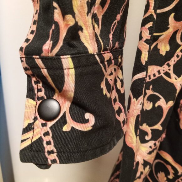 ASOS long sleeve snap close shirt dress in abstract print sz 6 NWT   /B1 - Picture 9 of 11